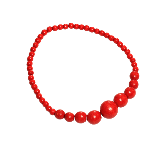 Collier Perles Rouges
